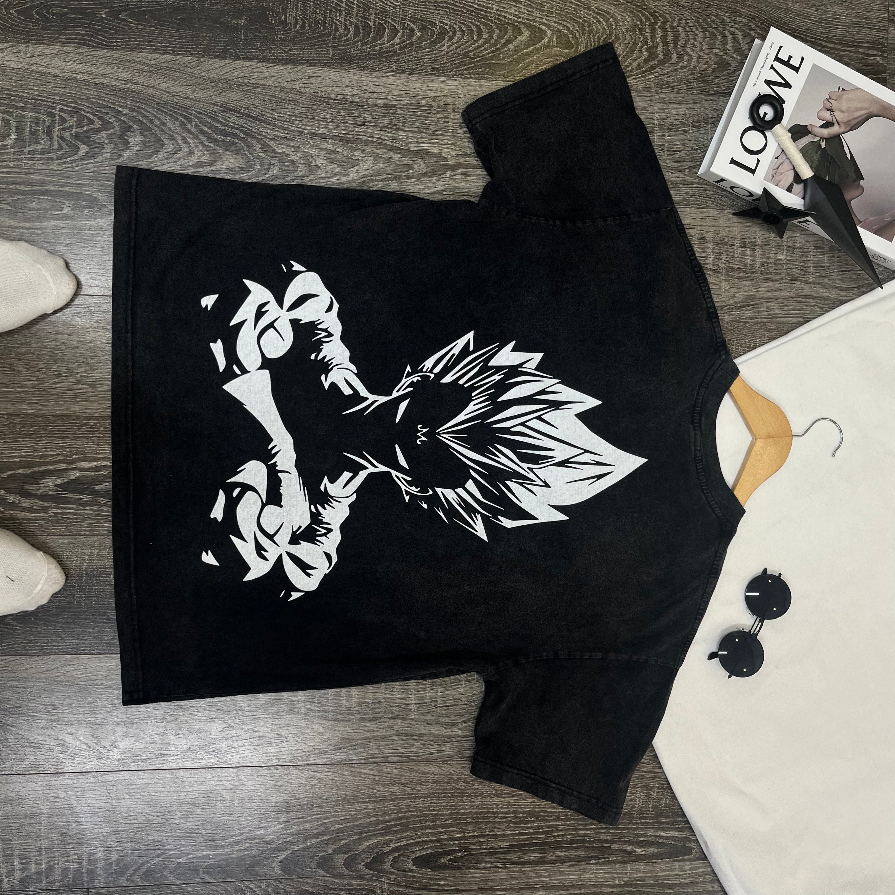 Morukai "Super Saiyan Majin Vegeta" Dragon Ball Vintage Washed Oversized T-Shirt V2