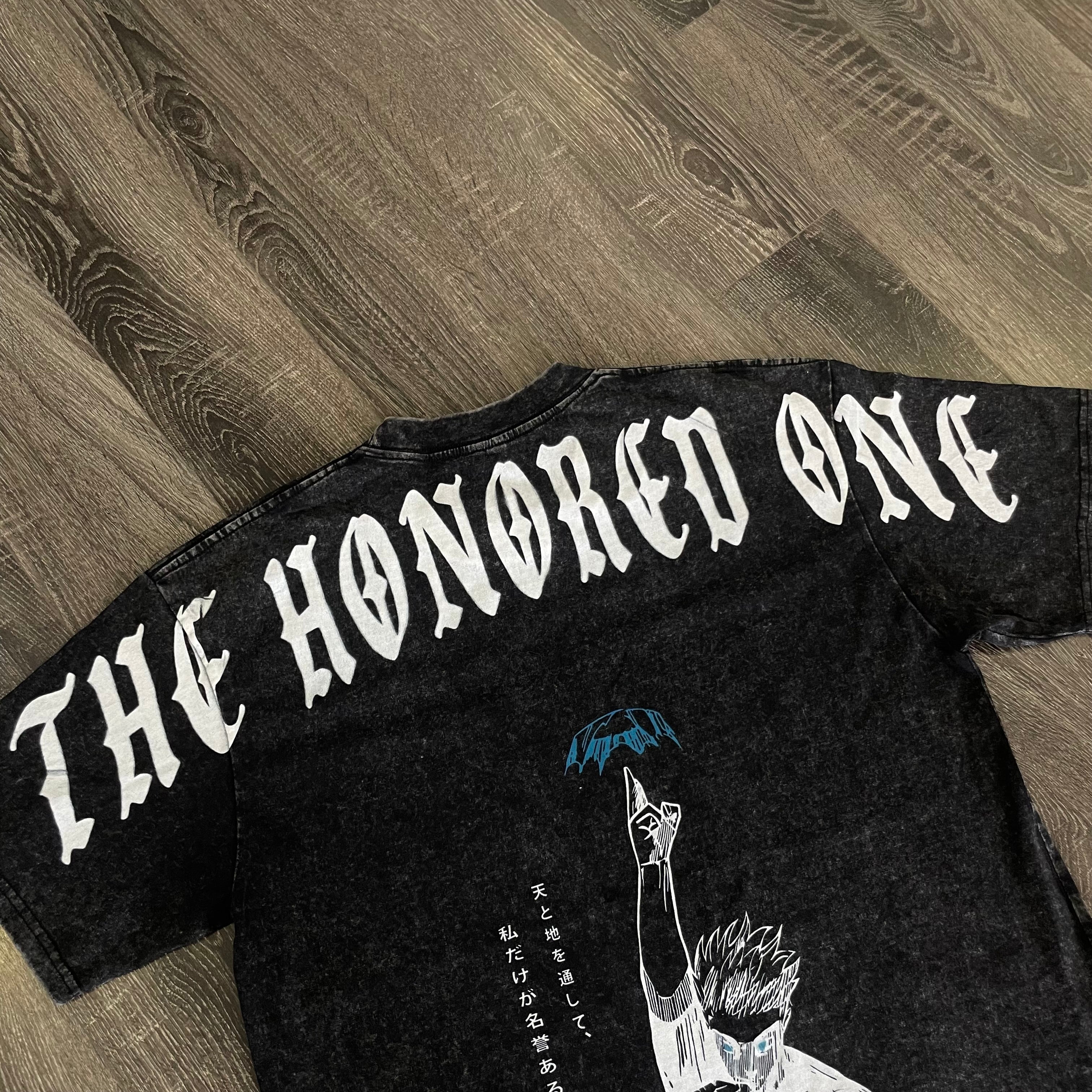 Morukai "Satoru Gojo The Honored One" Jujutsu Kaisen Vintage Washed Oversized T-Shirt