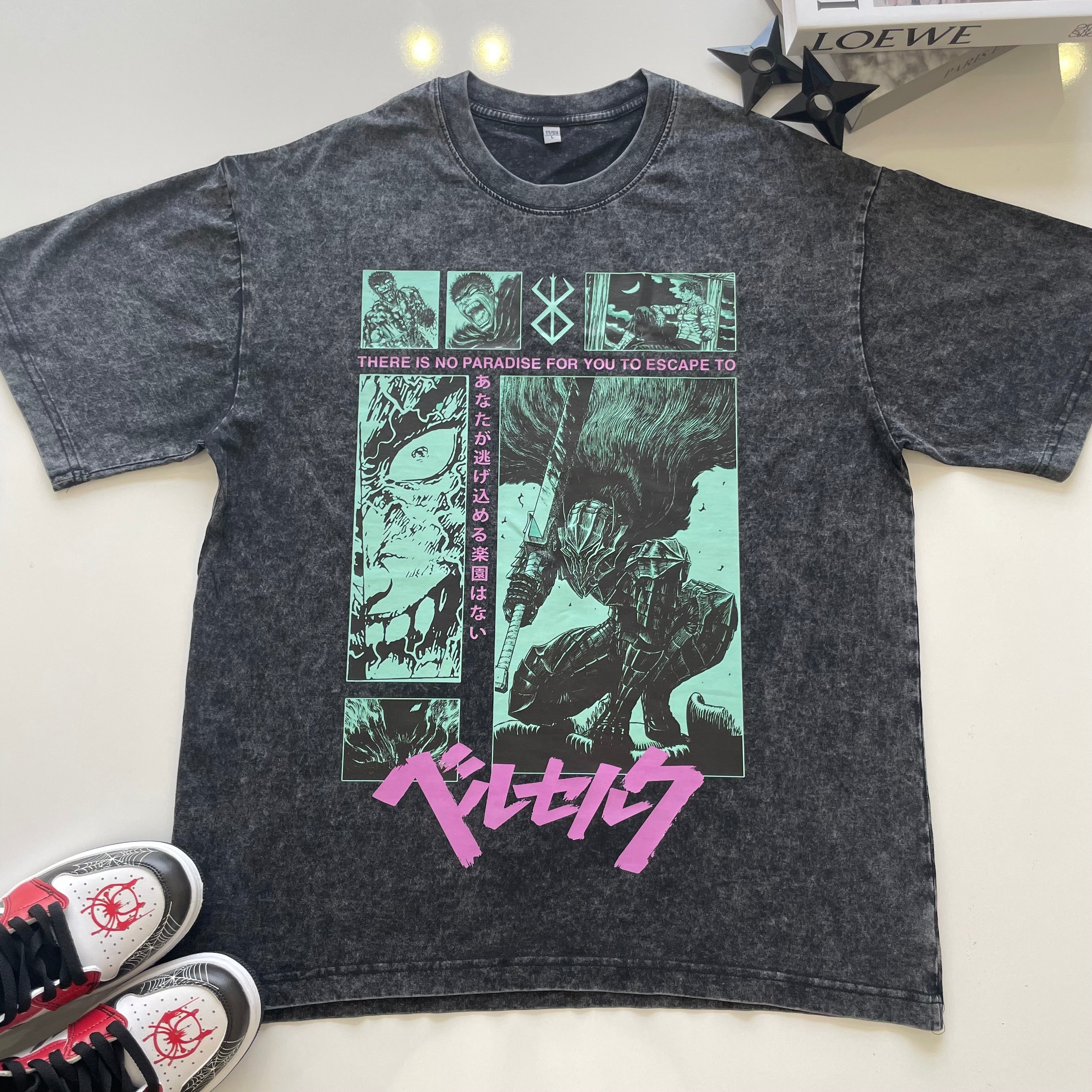Morukai "Guts Berserker Armor" Berserk Vintage Washed Oversized T-Shirt V1