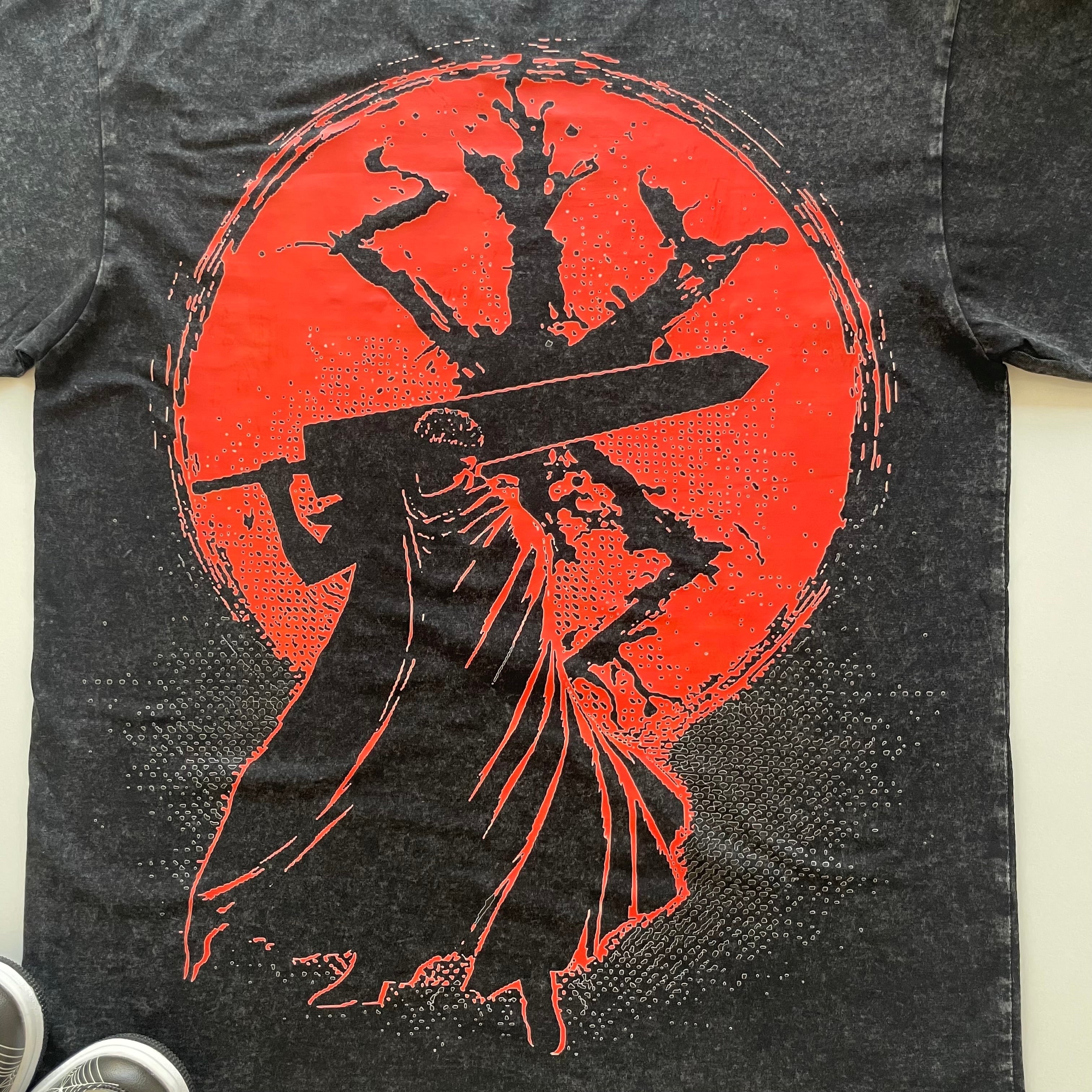 Morukai "Blood Moon of Sacrifice Guts - Back" Berserk Vintage Washed Oversized T-Shirt