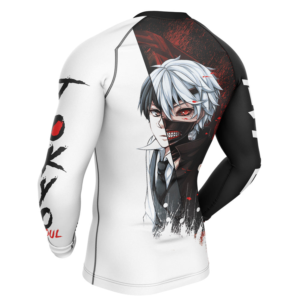Morukai "Ken Kaneki" Tokyo Ghoul Long Sleeve Rash Guard Compression Shirt