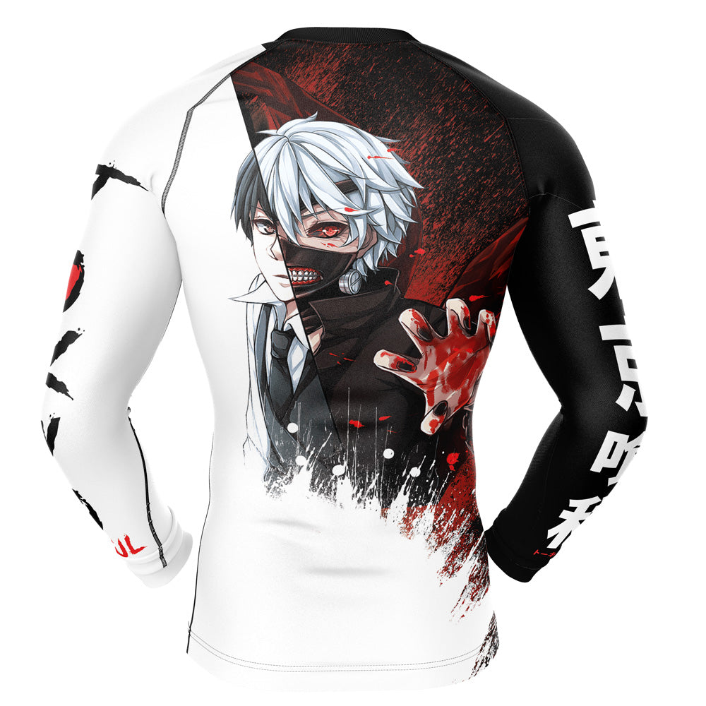 Morukai "Ken Kaneki" Tokyo Ghoul Long Sleeve Rash Guard Compression Shirt
