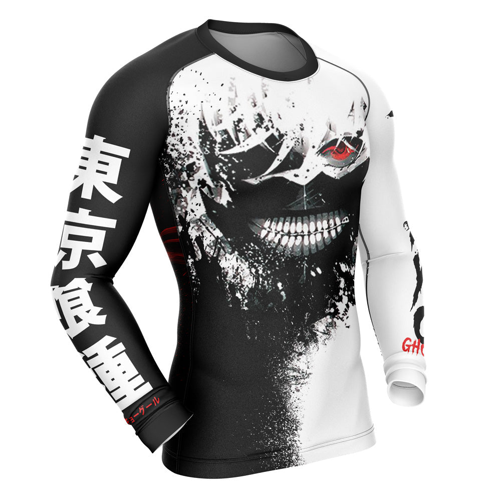 Morukai "Ken Kaneki" Tokyo Ghoul Long Sleeve Rash Guard Compression Shirt