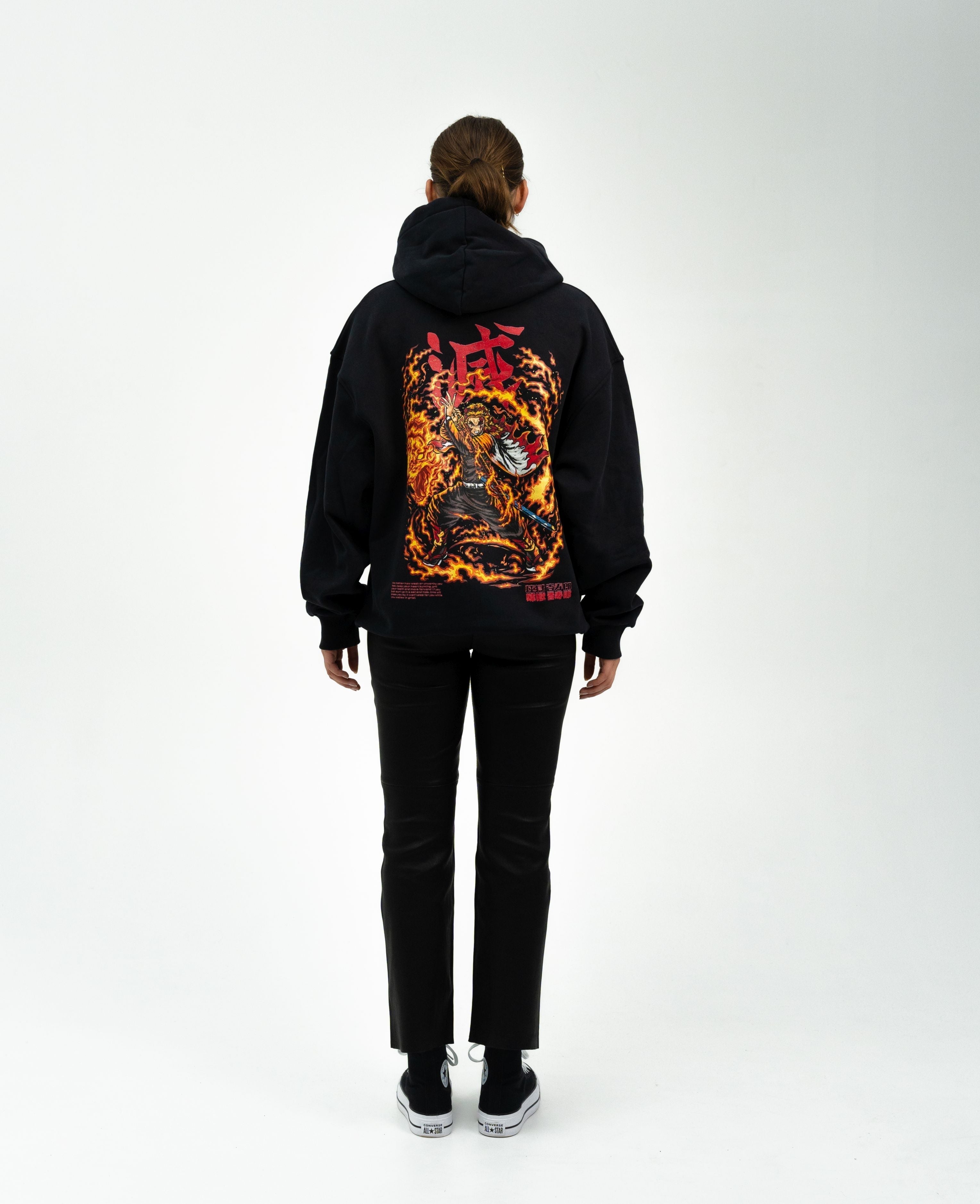 Morukai "Rengoku x Flaming Tiger" Demon Slayer: Kimetsu no Yaiba Unisex Hoodie