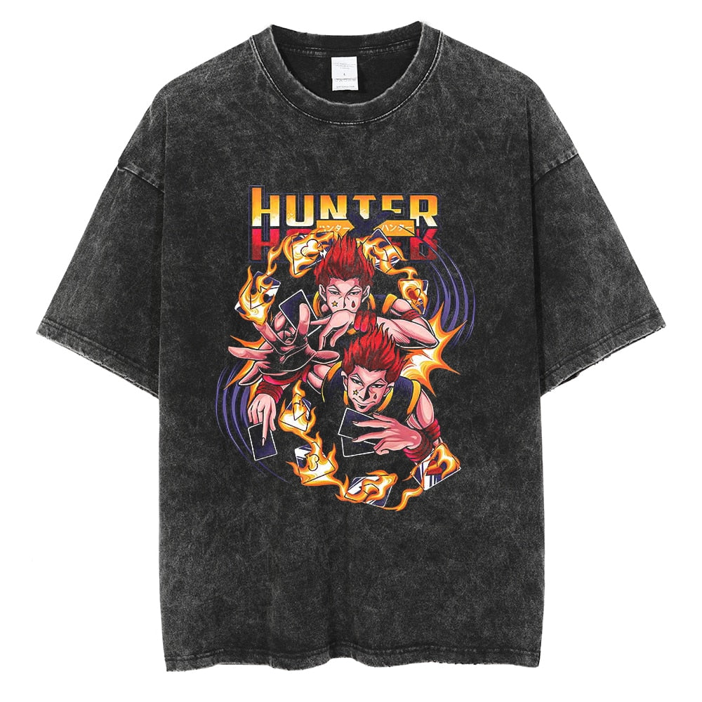Morukai "Hisoka Morow Phantom Troupe" Hunter x Hunter Vintage Washed Oversized T-Shirt