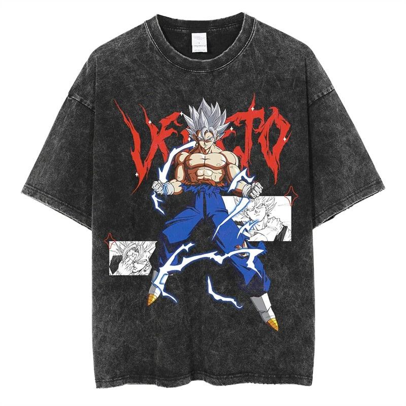 Morukai "Super Saiyan Vegito" Dragon Ball Vintage Washed Oversized T-Shirt