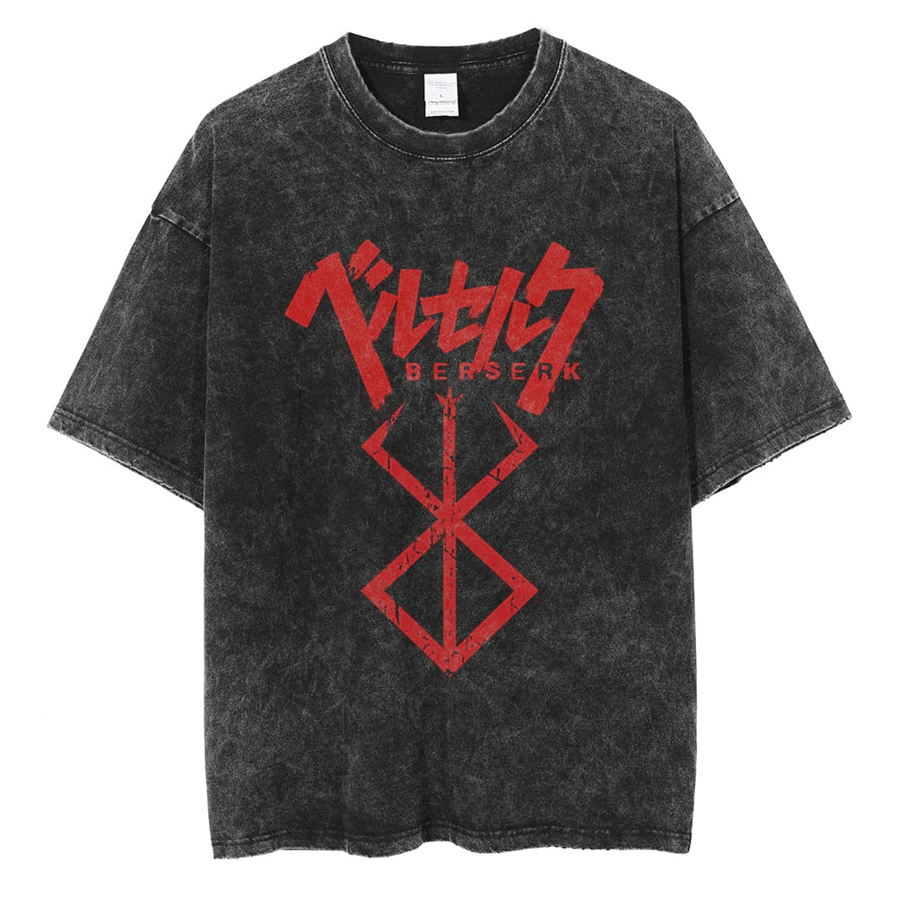 Morukai "Brand of Sacrifice" Berserk Vintage Washed Oversized T-Shirt V2