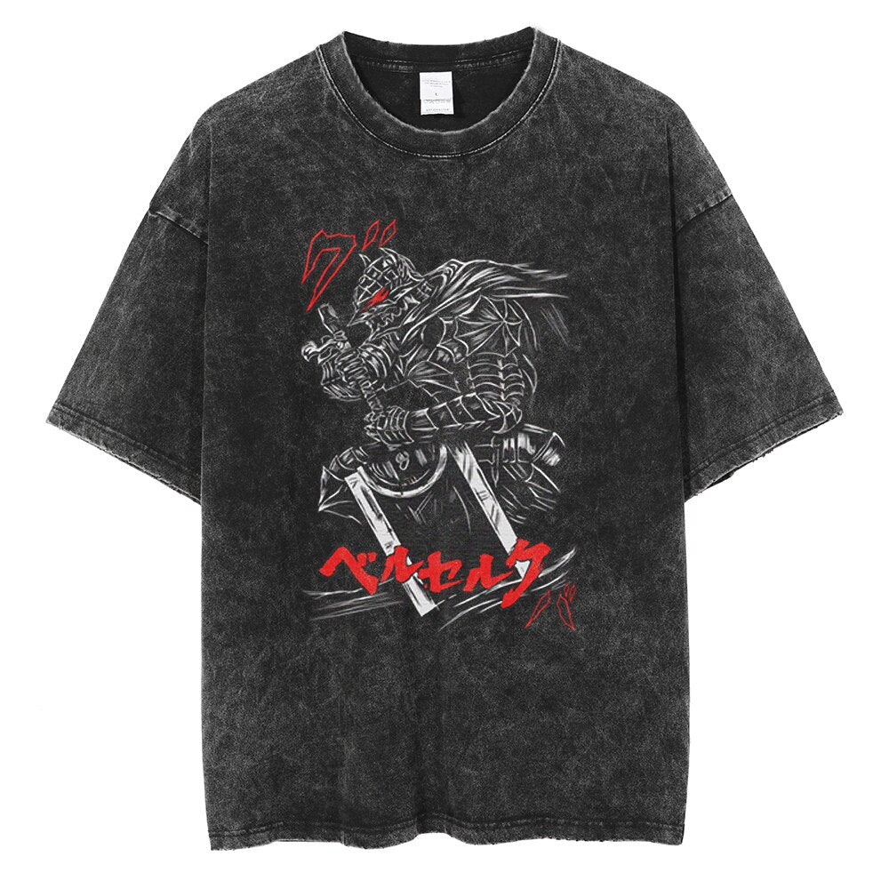 Morukai "Guts Berserker Armor" Berserk Vintage Washed Oversized T-Shirt V3