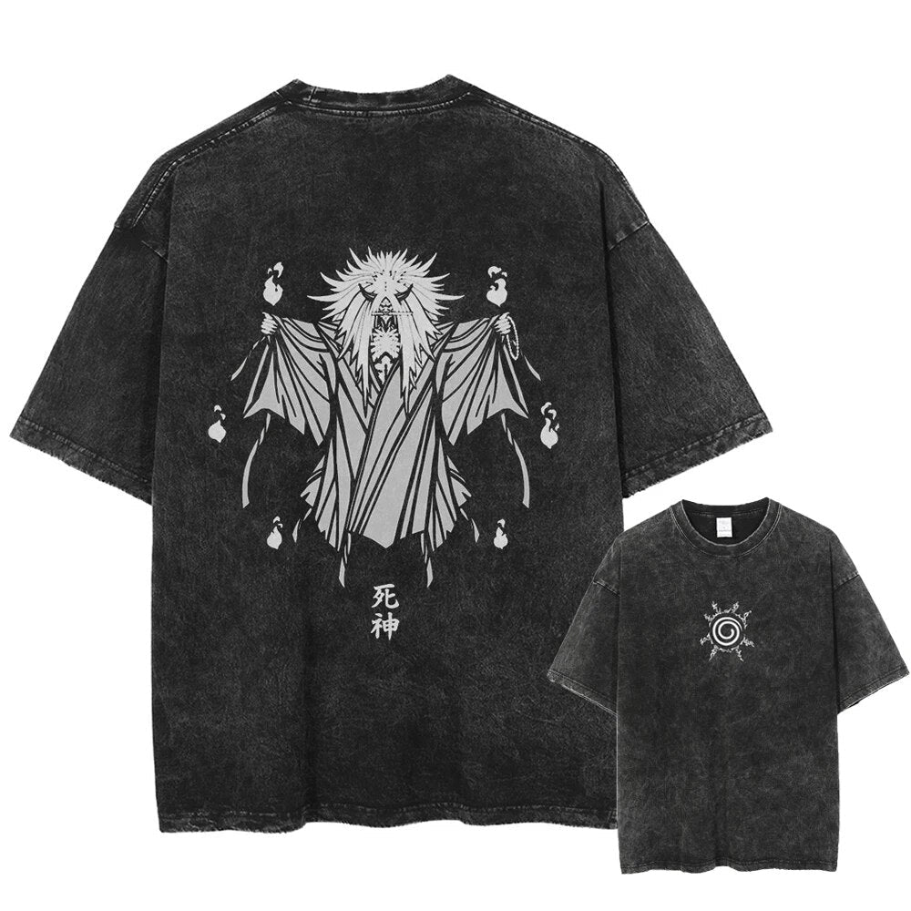 Morukai "Eight Trigrams Sealing Style Reaper Death Seal" Naruto Vintage Washed Oversized T-Shirt