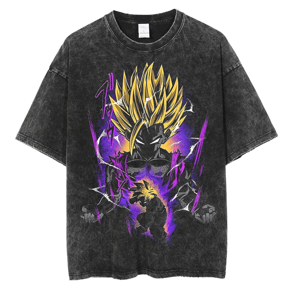 Morukai "Super Saiyan Son Gohan" Dragon Ball Vintage Washed Oversized T-Shirt