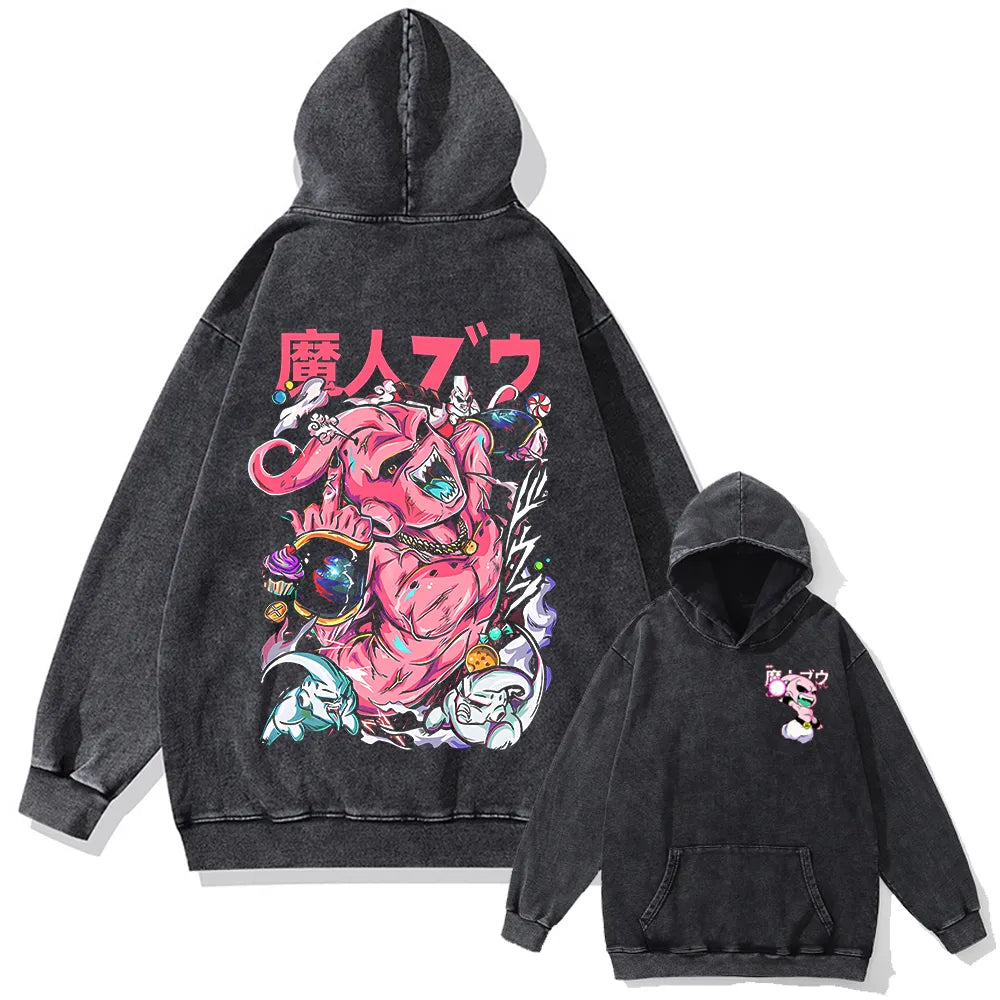 Morukai "Kid Buu" Dragon Ball Vintage Oversized Hoodie