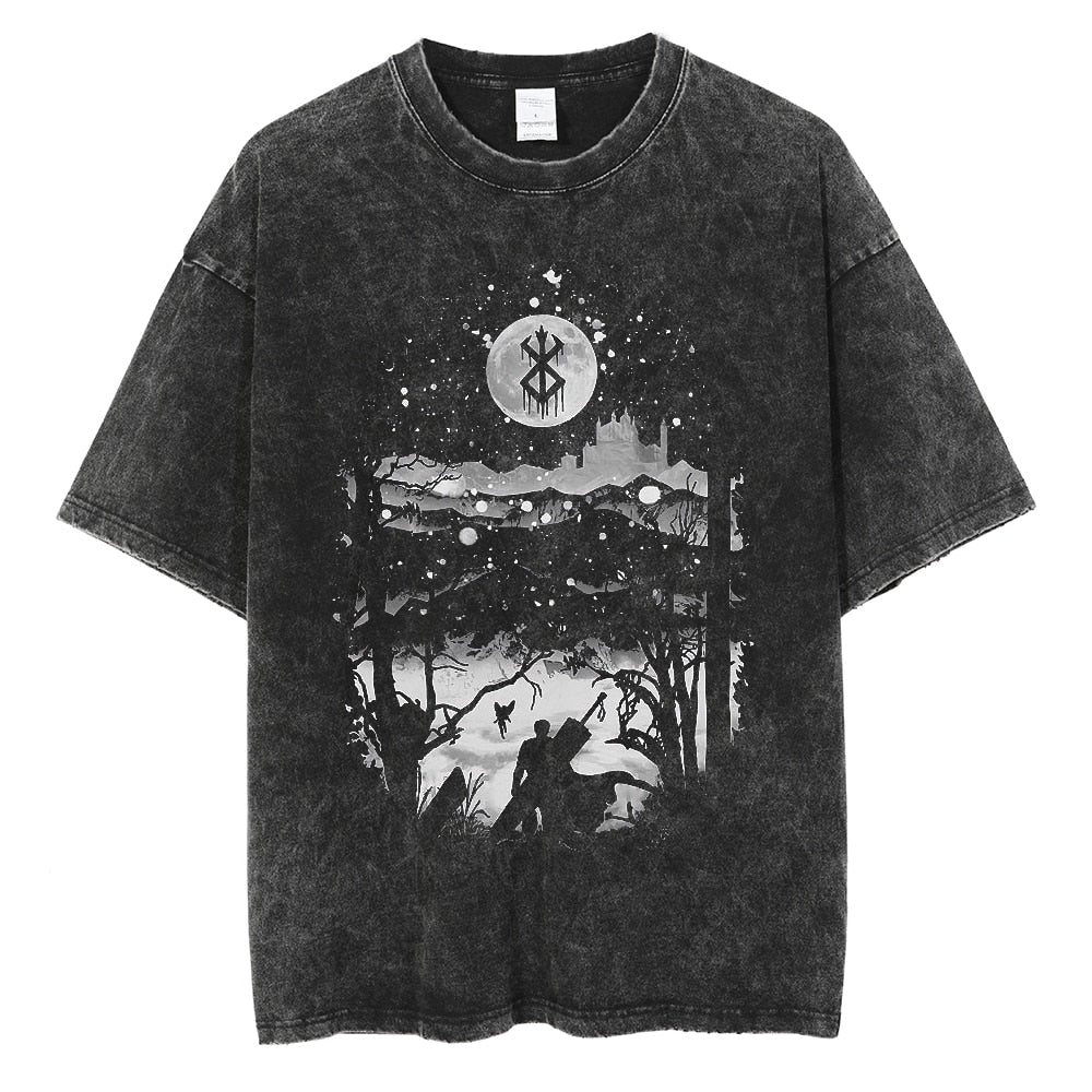 Morukai "Brand of Sacrifice" Berserk Vintage Washed Oversized T-Shirt V1