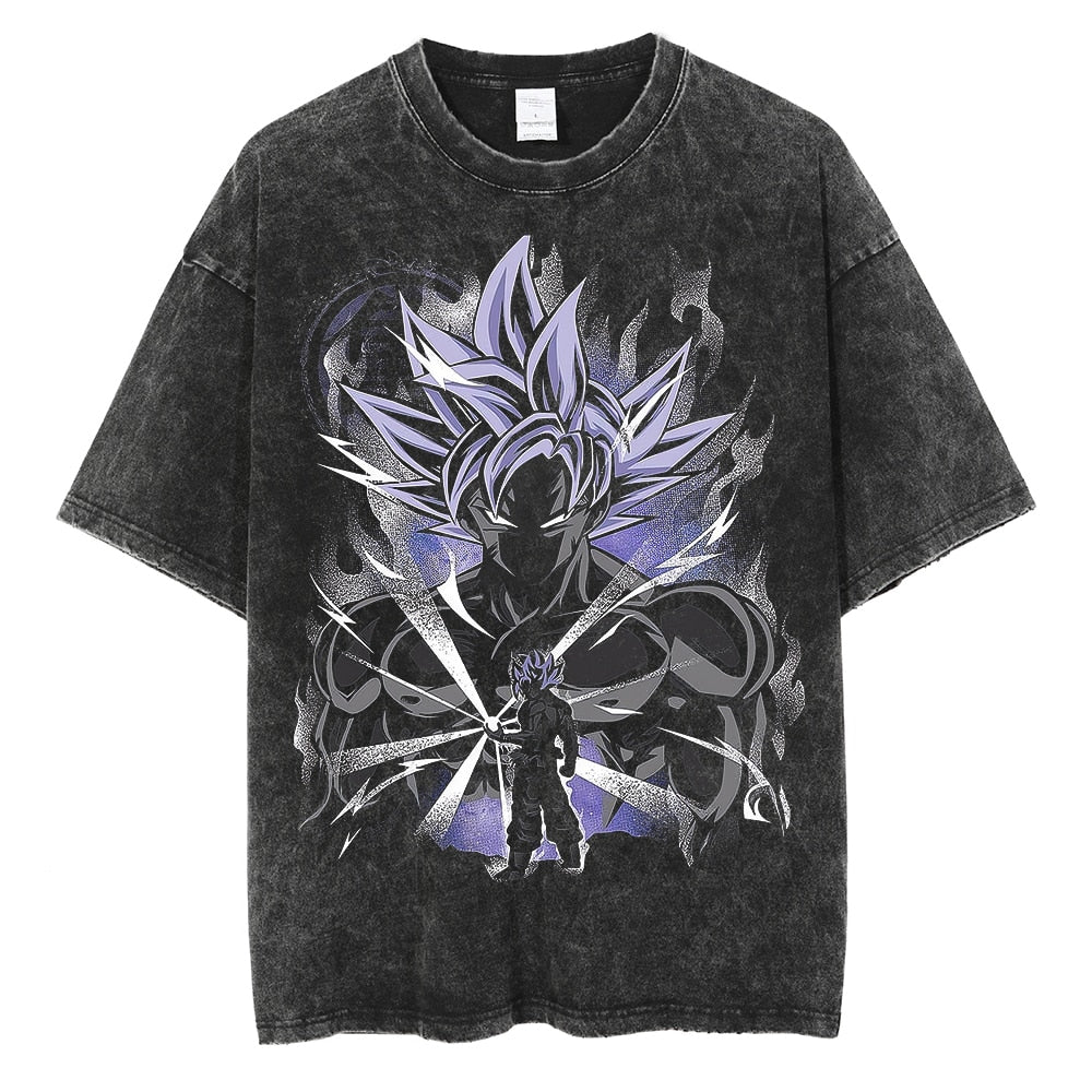 Morukai "Super Saiyan Son Goku" Dragon Ball Vintage Washed Oversized T-Shirt