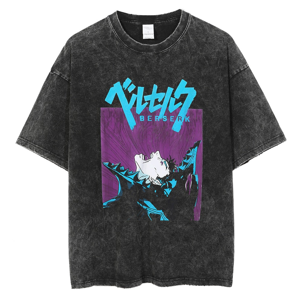 Morukai "Guts Beast of Darkness" Berserk Vintage Washed Oversized T-Shirt V2