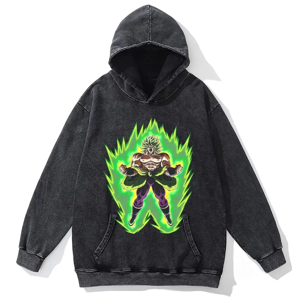 Morukai "Broly Legendary Saiyan" Dragon Ball Vintage Oversized Hoodie V1