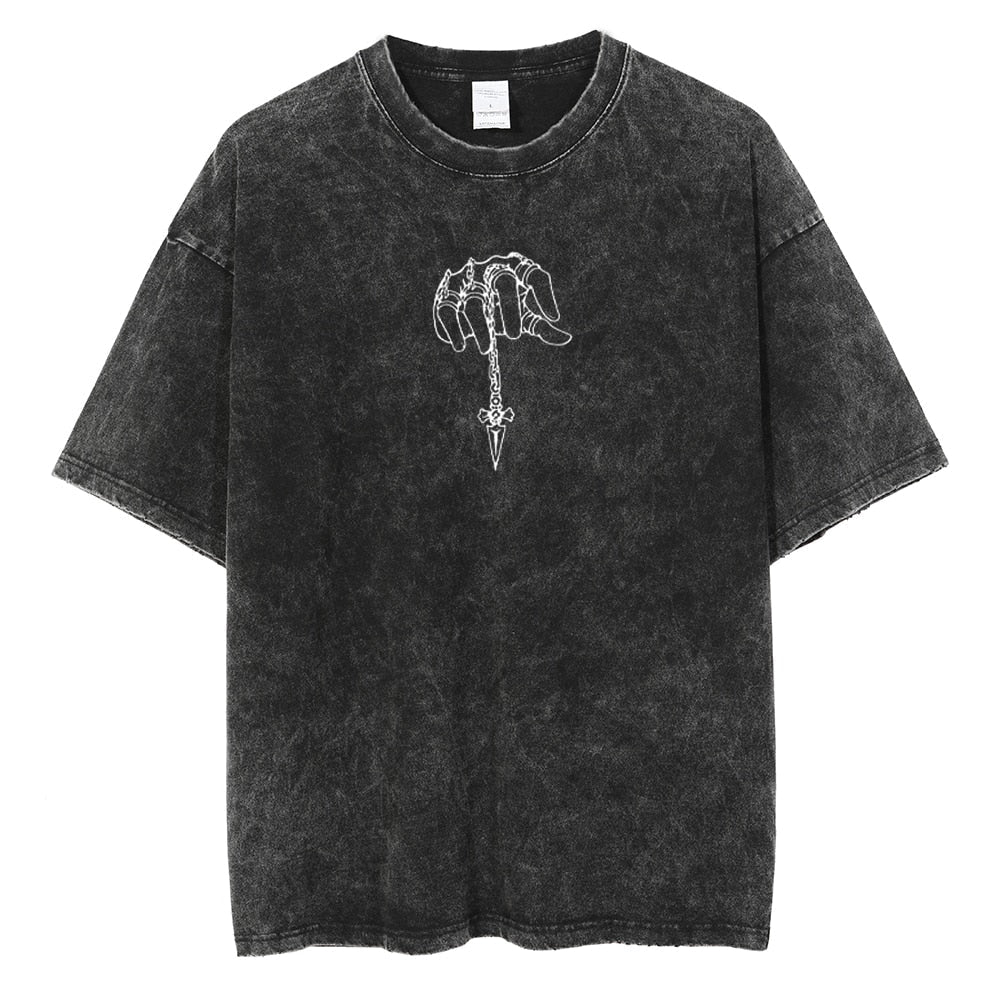 Morukai "Kurapika Chains of Judgement" Hunter x Hunter Vintage Washed Oversized T-Shirt V1