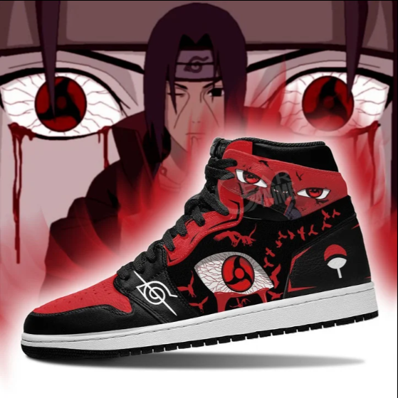 Morukai "Itachi Sharingan Eyes Mid 1 Basketball Shoes