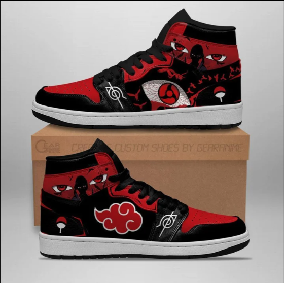 Morukai "Itachi Sharingan Eyes Mid 1 Basketball Shoes