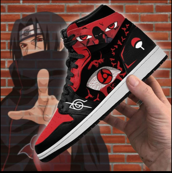 Morukai "Itachi Sharingan Eyes Mid 1 Basketball Shoes