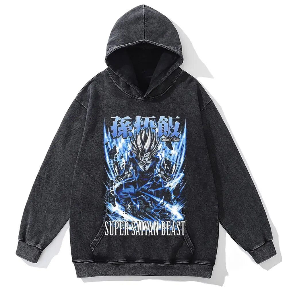 Morukai "Son Gohan Beast Form" Dragon Ball Vintage Oversized Hoodie