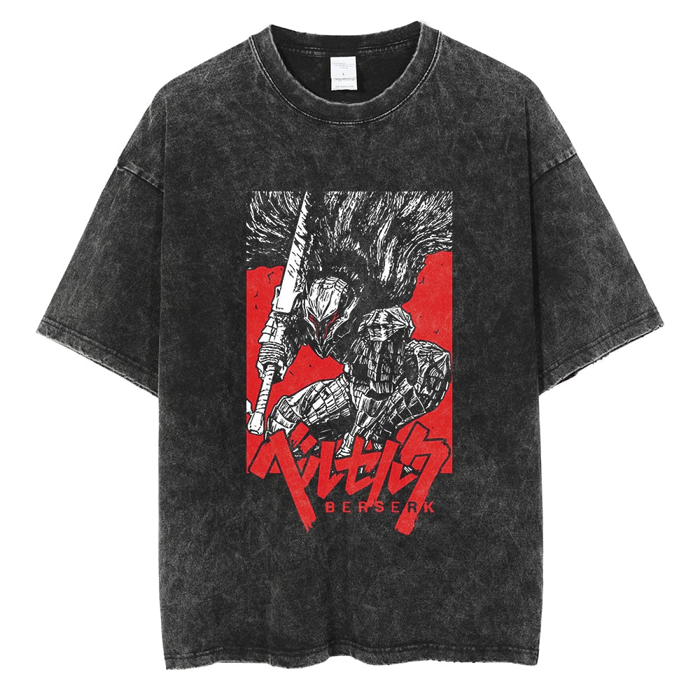 Morukai "Guts Berserker Armor" Berserk Vintage Washed Oversized T-Shirt V2