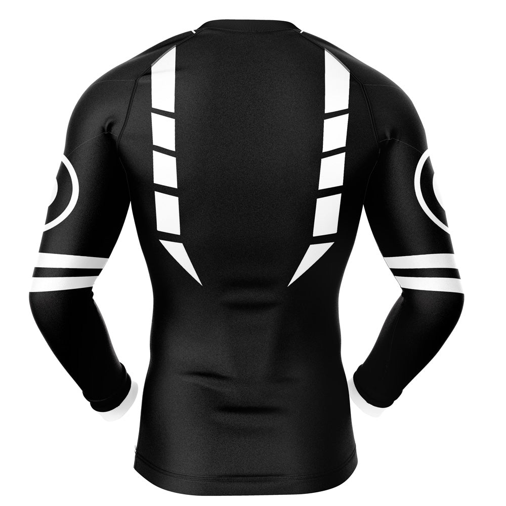 Morukai "Sukuna White Marks Jujutsu Kaisen Long Sleeve Rash Guard Compression
