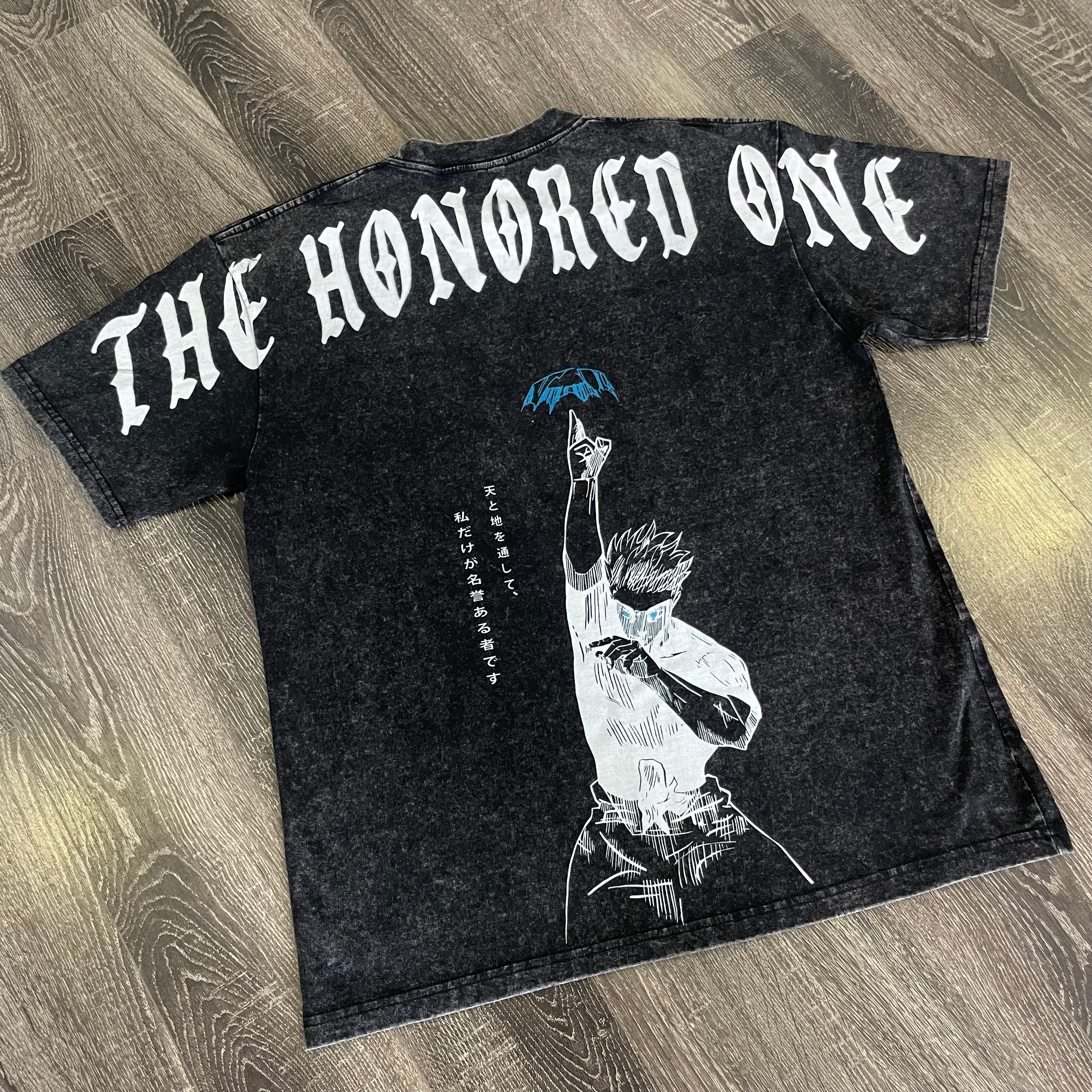 Morukai "Satoru Gojo The Honored One" Jujutsu Kaisen Vintage Washed Oversized T-Shirt
