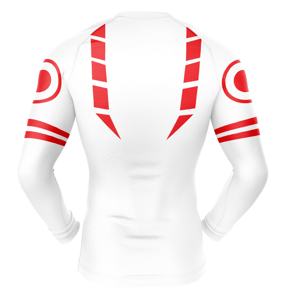 Morukai "White Sukuna Jujutsu Kaisen Long Sleeve Rash Guard Compression