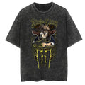 Morukai "Asta" Black Clover Vintage Washed Oversized T-Shirt