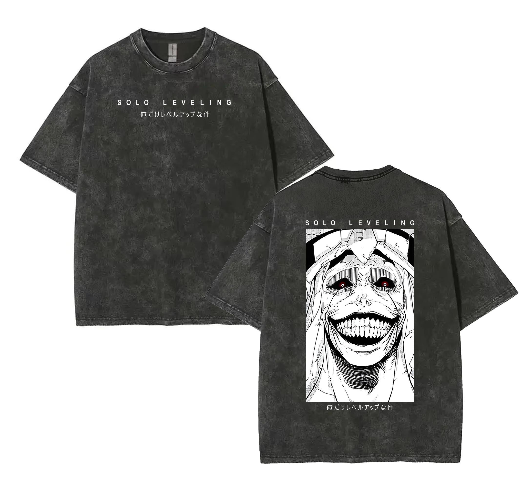 Morukai "Statue of God" Solo Leveling Vintage Washed Oversized T-Shirt V2