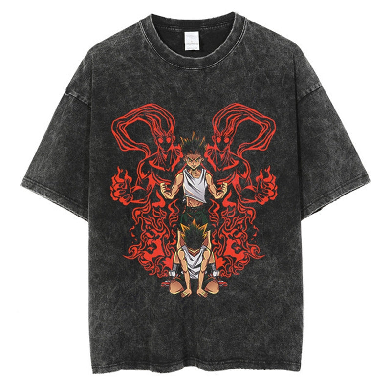 Morukai "Gon Rage" Hunter x Hunter Vintage Washed Oversized T-Shirt