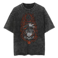Morukai "Asta" Black Clover Vintage Washed Oversized T-Shirt