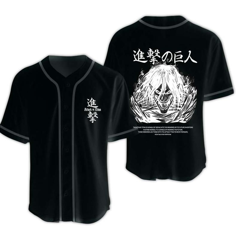 Morukai "Camisa Eren Attack on Titan Baseball Jersey