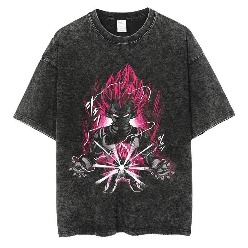 Morukai "Vegeta" Dragon Ball Vintage Washed Oversized T-Shirt