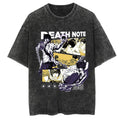 Morukai "L Lawliet & Light Yagami" Death Note Vintage Washed Oversized T-Shirt