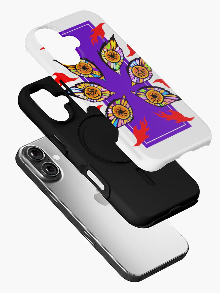 Morukai "Kokushibo Eyes in Pop Art" Demon Slayer iPhone 11-16 Phone Case