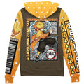 Morukai "Zenitsu Agatsuma" Demon Slayer: Kimetsu no Yaiba Streetwear Zip Hoodie Jacket