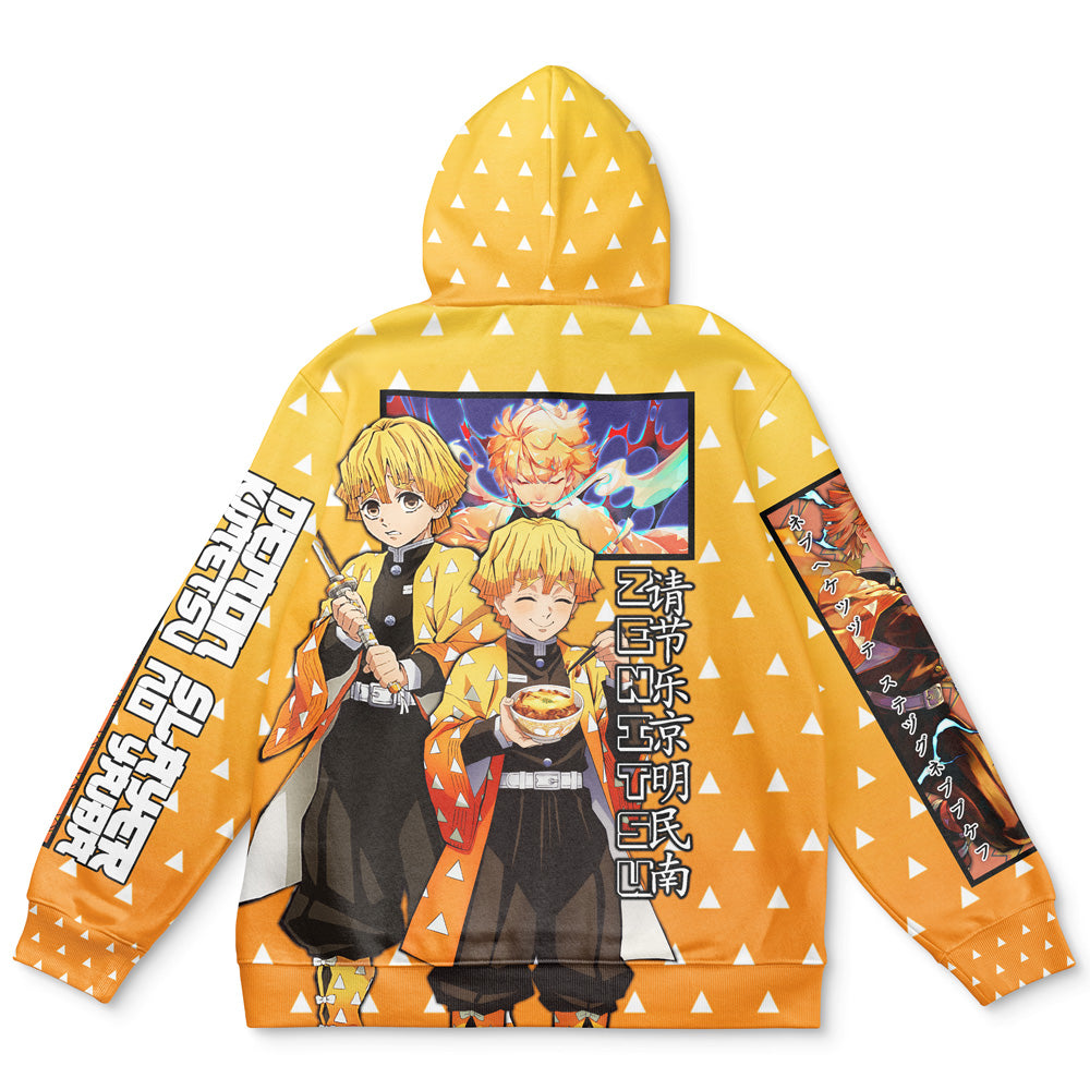 Morukai "Zenitsu Agatsuma Haori" Demon Slayer: Kimetsu no Yaiba Streetwear Hoodie