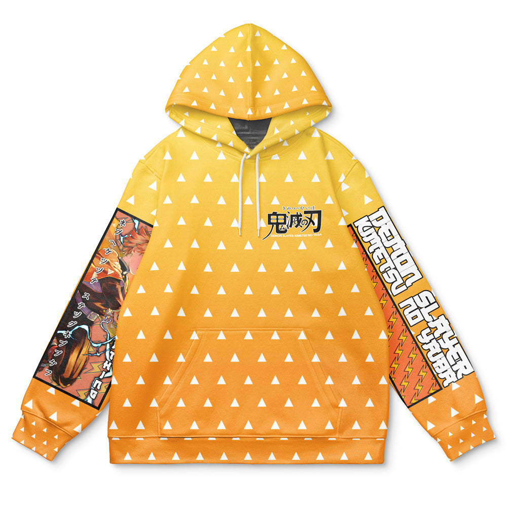 Morukai "Zenitsu Agatsuma Haori" Demon Slayer: Kimetsu no Yaiba Streetwear Hoodie