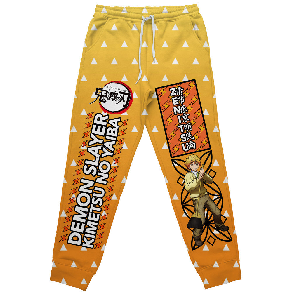 Morukai "Zenitsu Agatsuma Haori" Demon Slayer: Kimetsu no Yaiba Streetwear Sweatpants