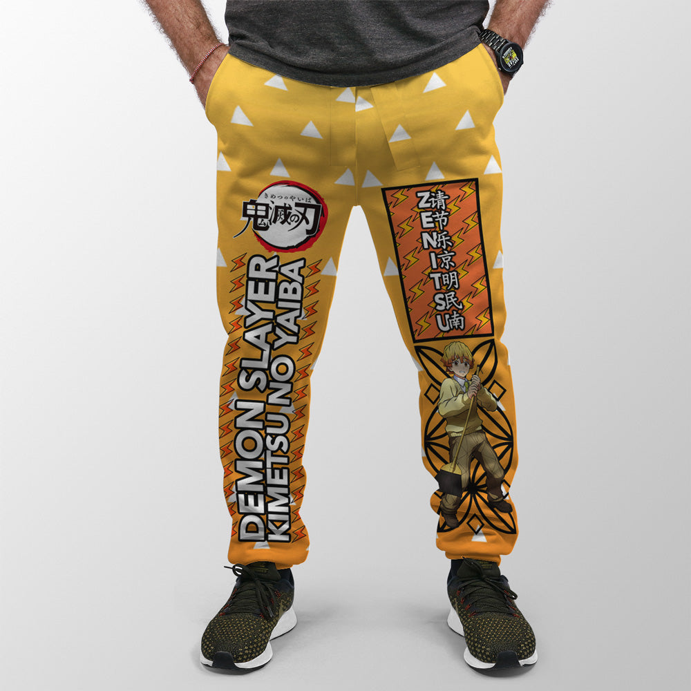Morukai "Zenitsu Agatsuma Haori" Demon Slayer: Kimetsu no Yaiba Streetwear Sweatpants