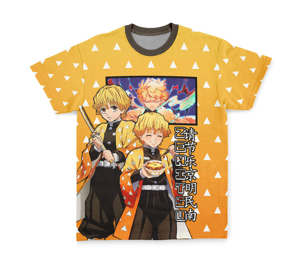 Morukai "Zenitsu Agatsuma Haori" Demon Slayer: Kimetsu no Yaiba Streetwear T-Shirt