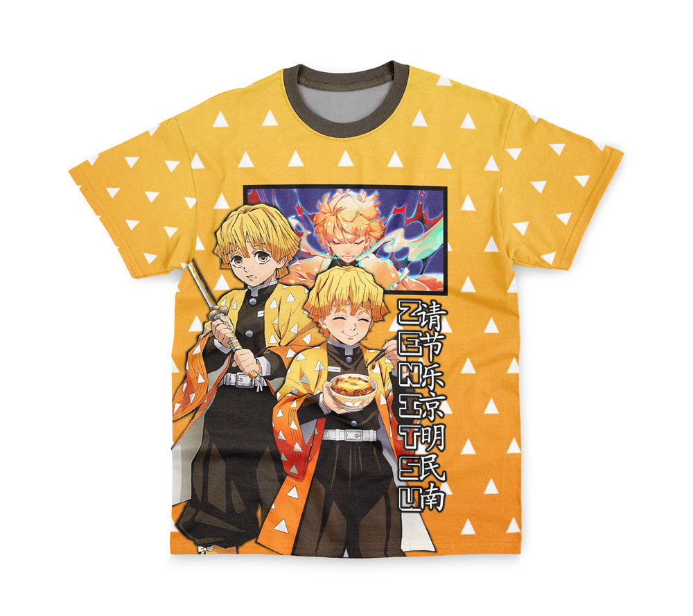 Morukai "Zenitsu Agatsuma Haori" Demon Slayer: Kimetsu no Yaiba Streetwear T-Shirt