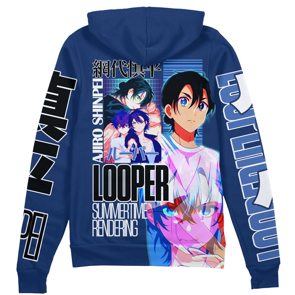 Morukai "Ajiro Shinpei Summer Time Rendering Streetwear Zip Hoodie Jacket