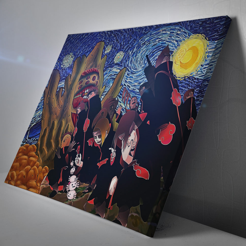 Morukai "Akatsuki Gedo Statue Naruto Starry Night Canvas Print Wall Art