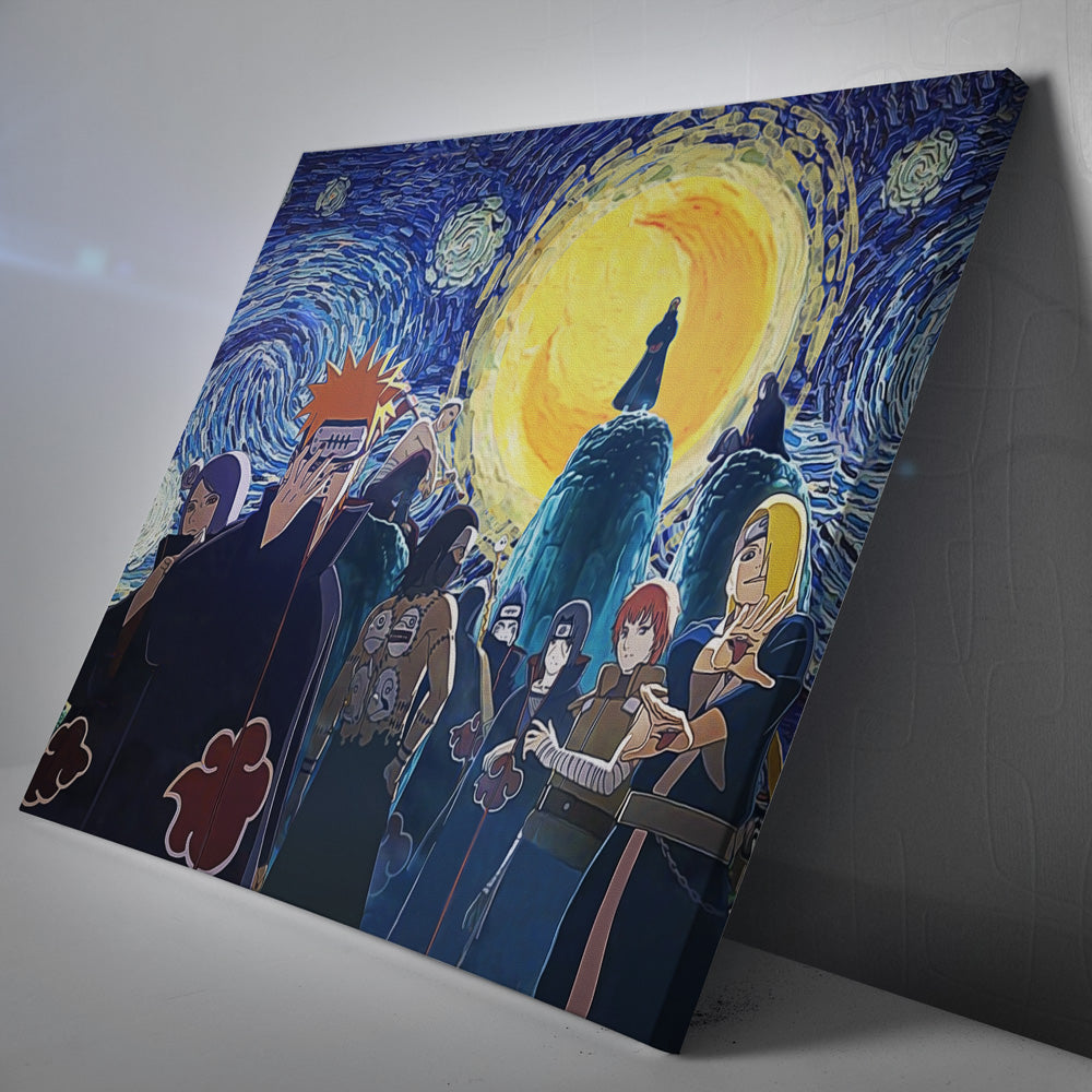 Morukai "Akatsuki Ultimate Ninja Storm Naruto Starry Night Canvas Print Wall Art