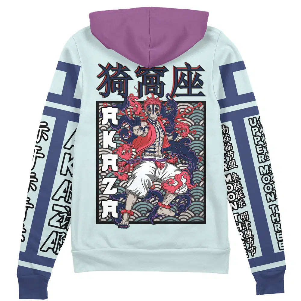 Morukai "Akaza" Demon Slayer: Kimetsu no Yaiba Streetwear Zip Hoodie Jacket