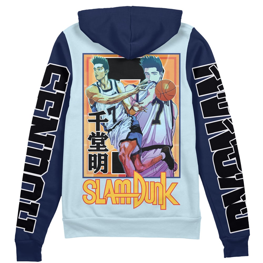 Morukai "Akira Sendoh Slam Dunk Streetwear Zip Hoodie Jacket