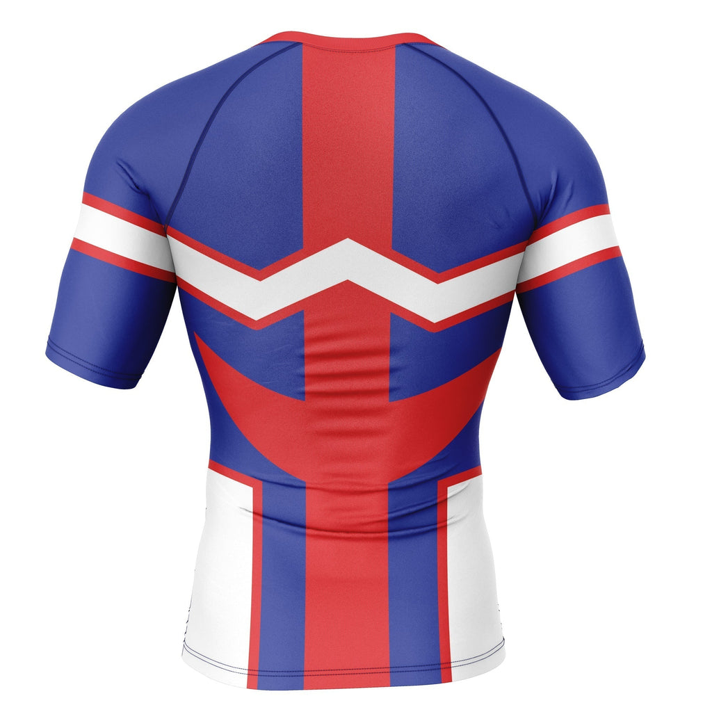 Morukai "All Might" My Hero Academia Short Sleeve Rash Guard Compression Shirt