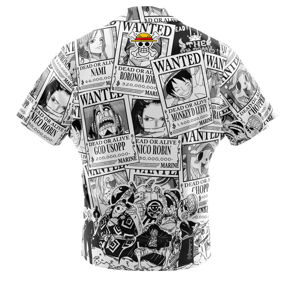 Morukai "Straw Hat Pirates Wanted" One Piece Hawaiian Shirt